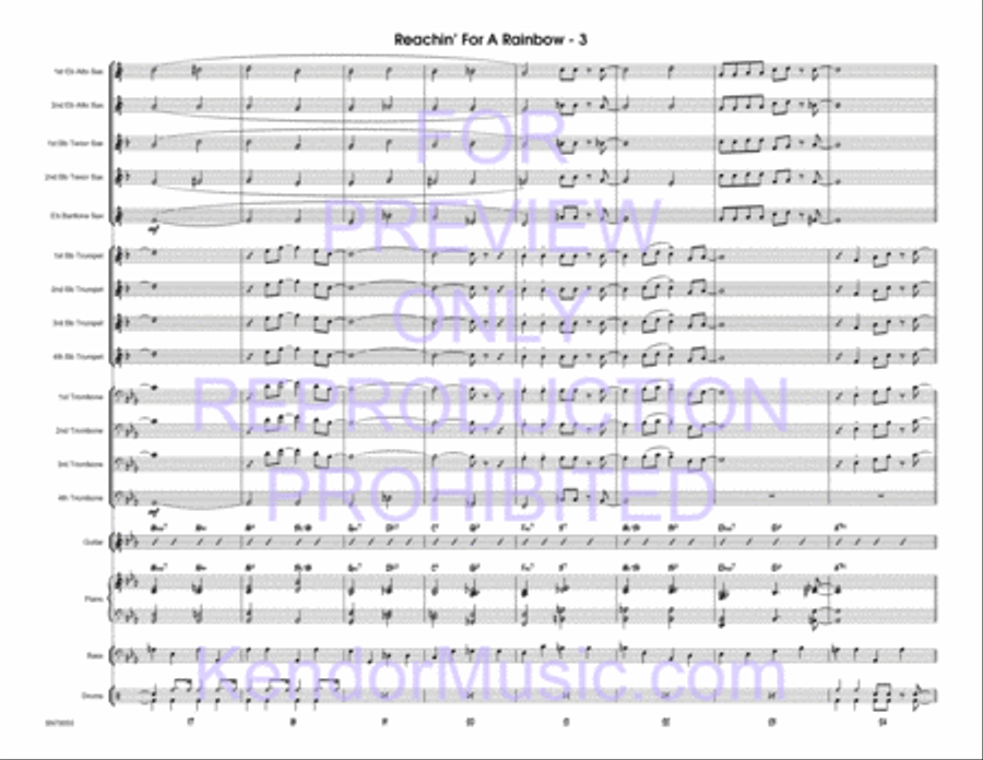 Reachin' For A Rainbow (Full Score) Jazz Ensemble scores gallery preview page 4