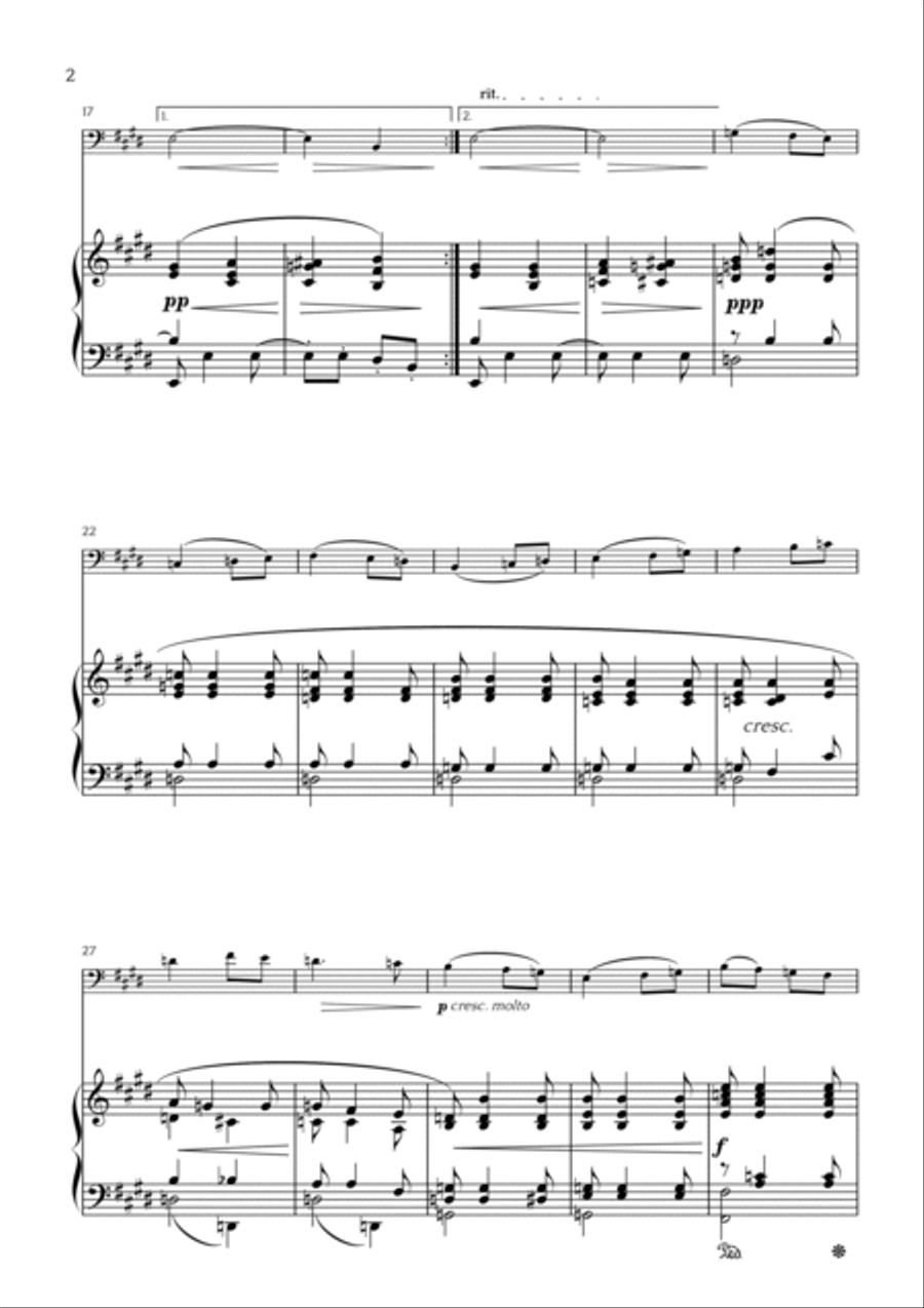 Salut d'Amour (Op. 12) - Cello and Piano Chamber Music scores gallery preview page 2
