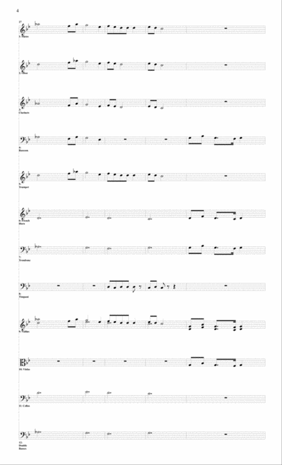 Symphony # 2 Third Movement Small Ensemble scores gallery preview page 4