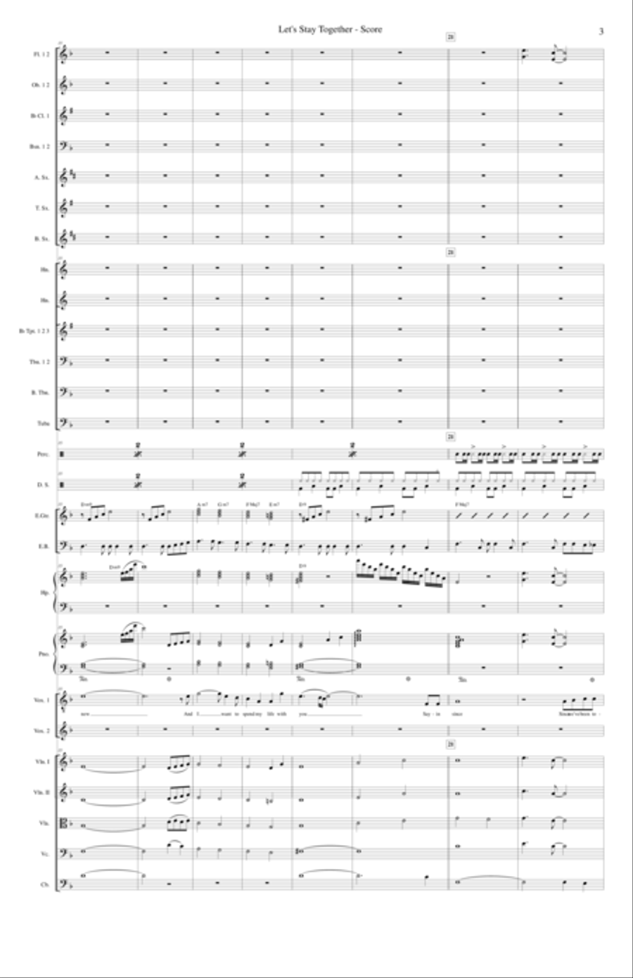 Let's Stay Together Full Orchestra scores gallery preview page 3