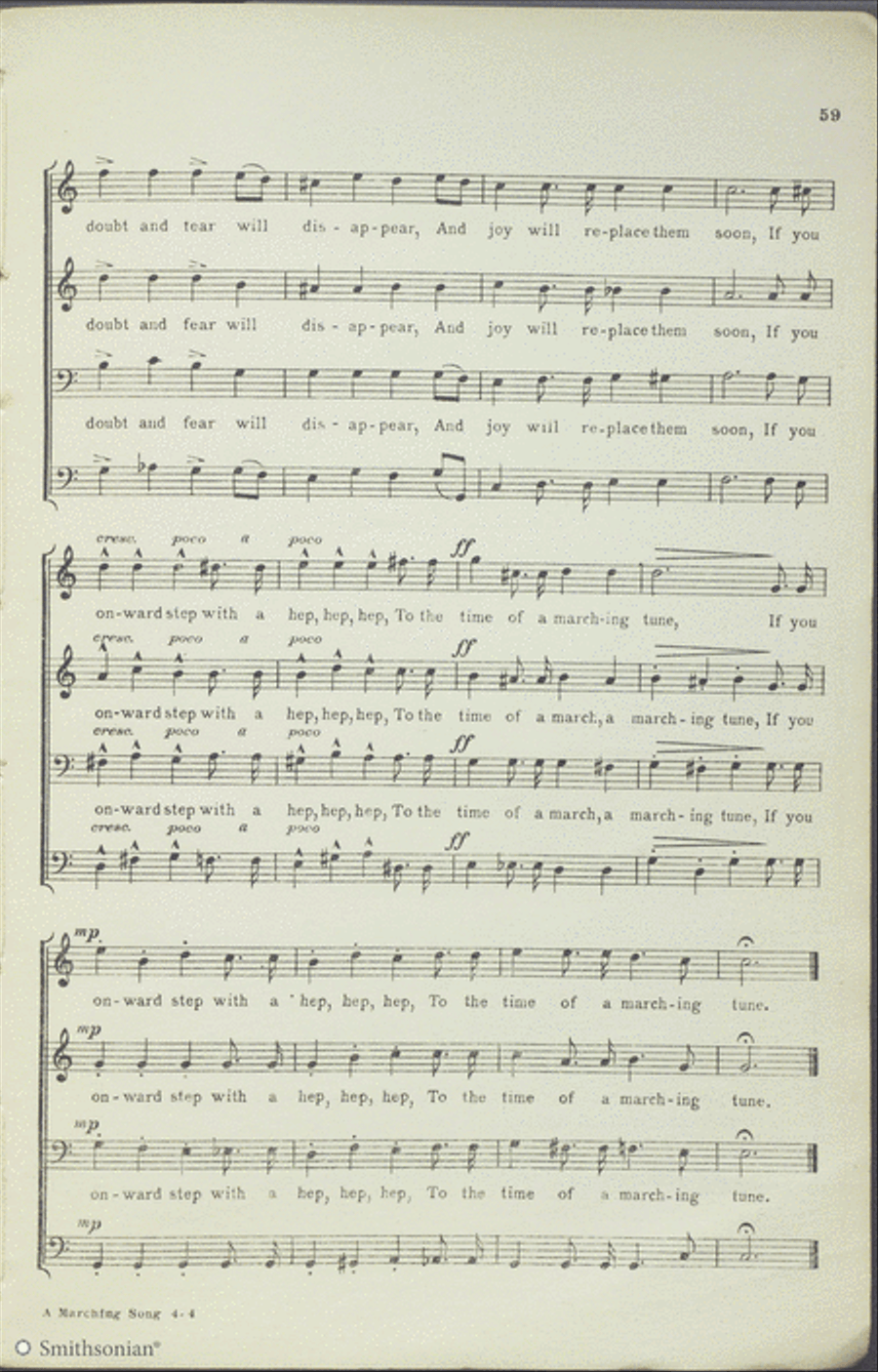A Marching Song TTBB scores gallery preview page 4