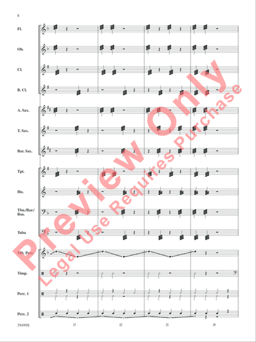 At the Edge of Chaos Concert Band scores gallery preview page 9