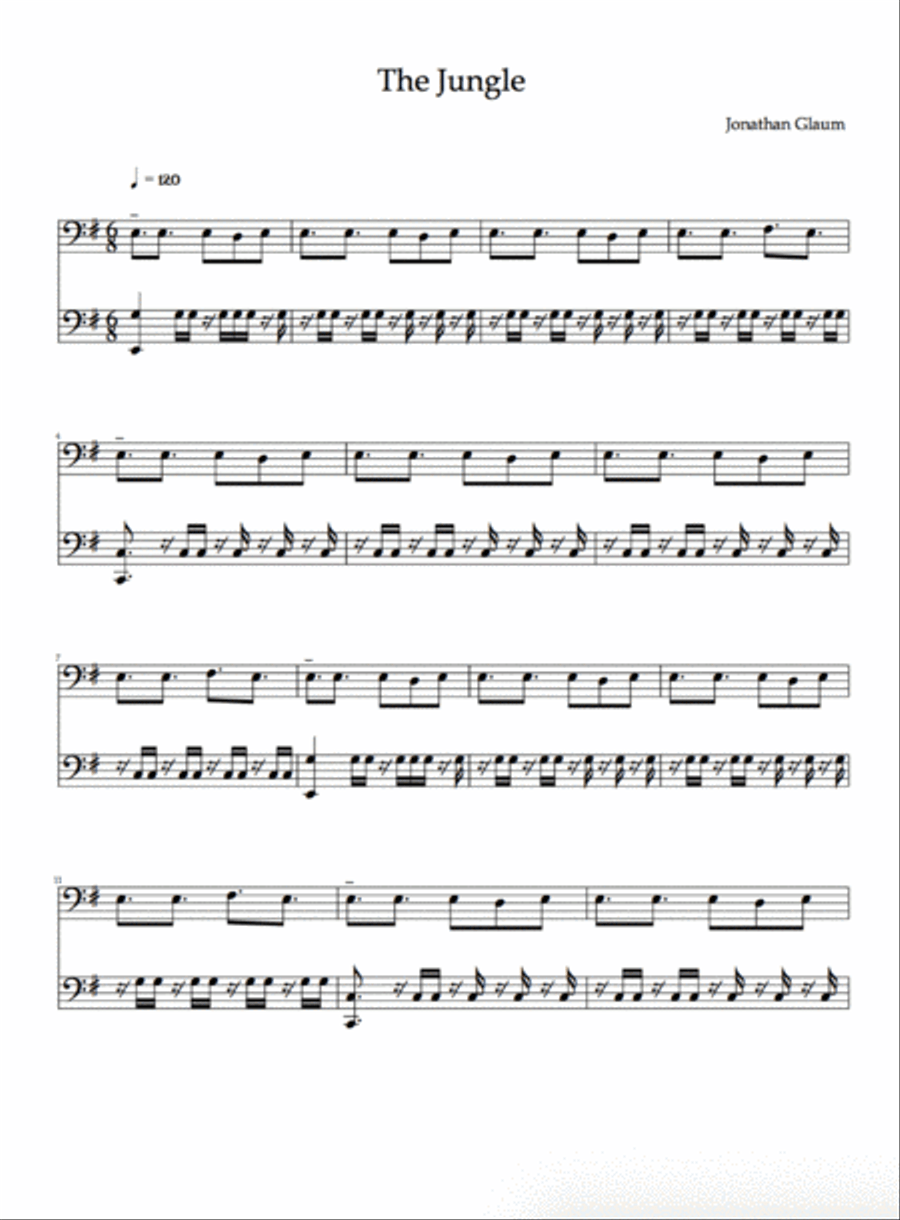 The Jungle The Jungle Piano Solo scores gallery preview page 1