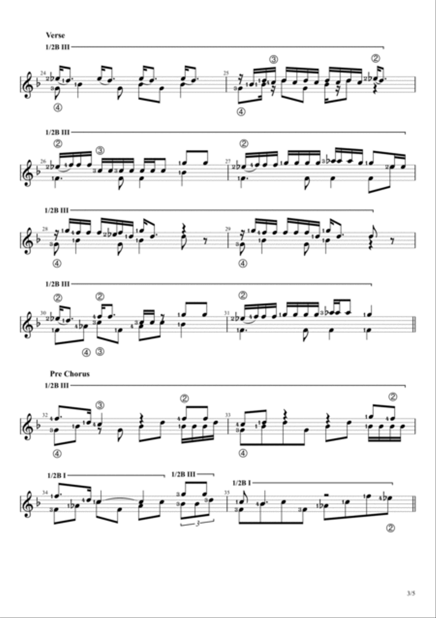 Tomboy Tomboy Guitar Solo scores gallery preview page 3
