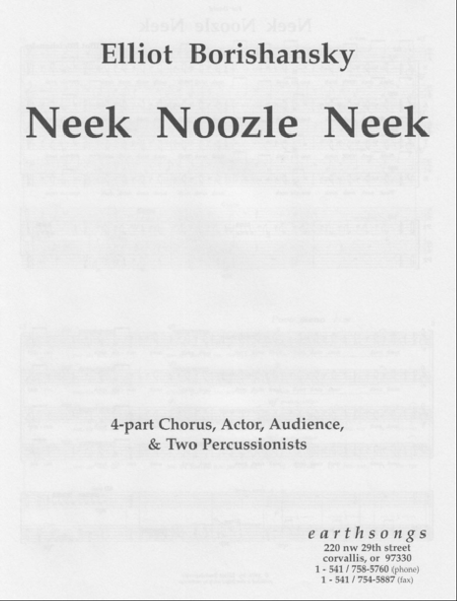 neek noozle neek (octavo) 4-Part scores gallery preview page 1