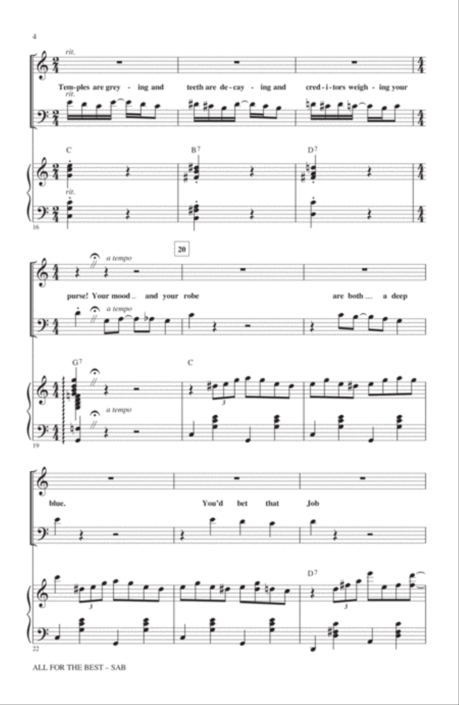 All For The Best 3-Part scores gallery preview page 3