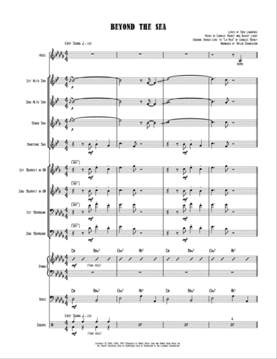 Beyond The Sea Jazz Ensemble scores gallery preview page 3
