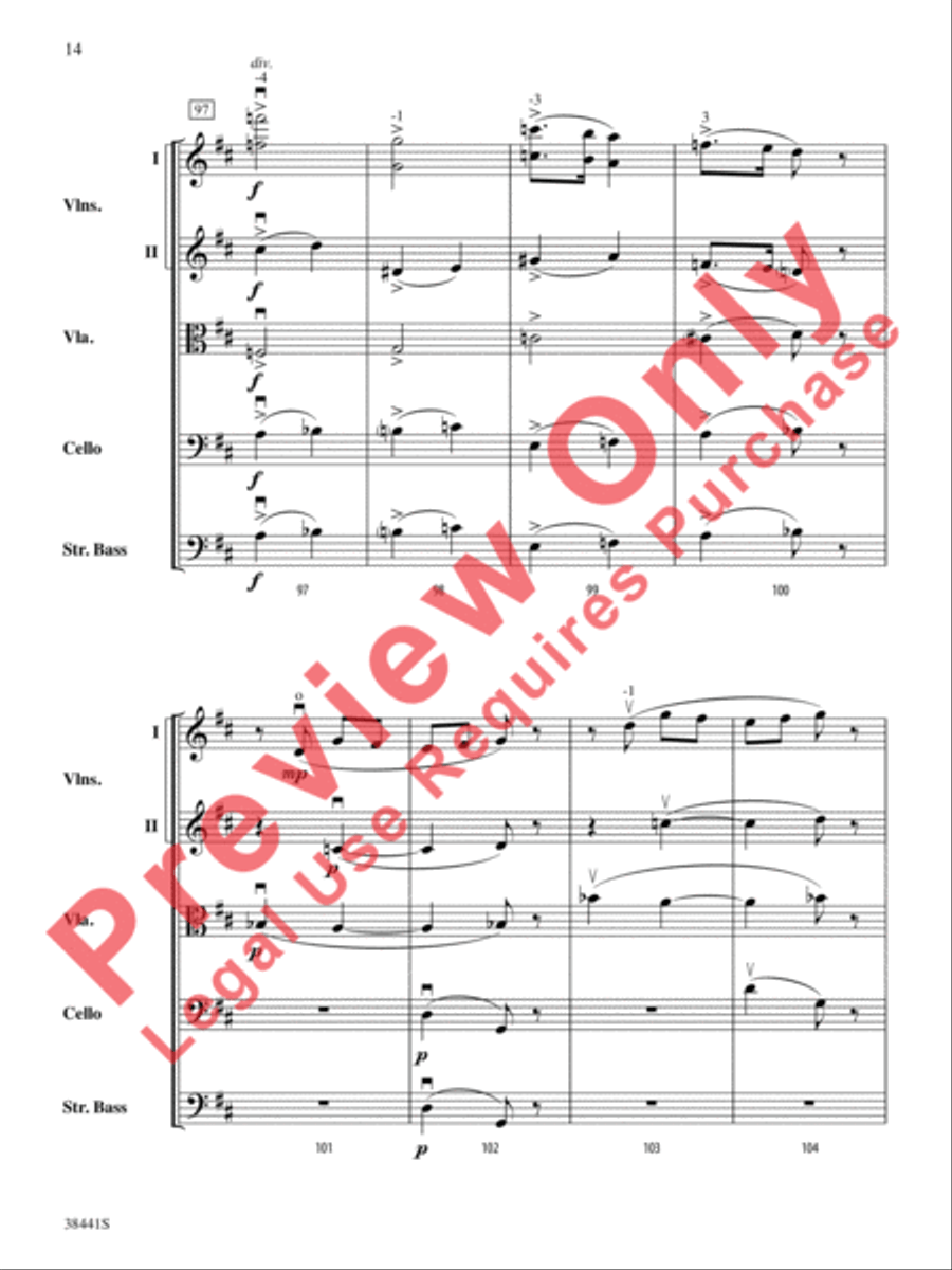 February: Carnival (from The Seasons) String Orchestra scores gallery preview page 15