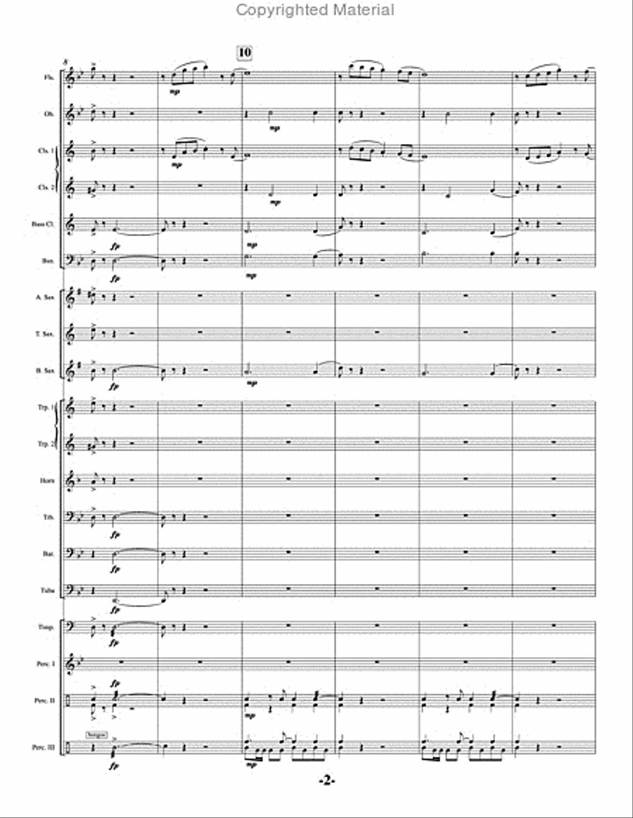 Teatime Tango Concert Band scores gallery preview page 3