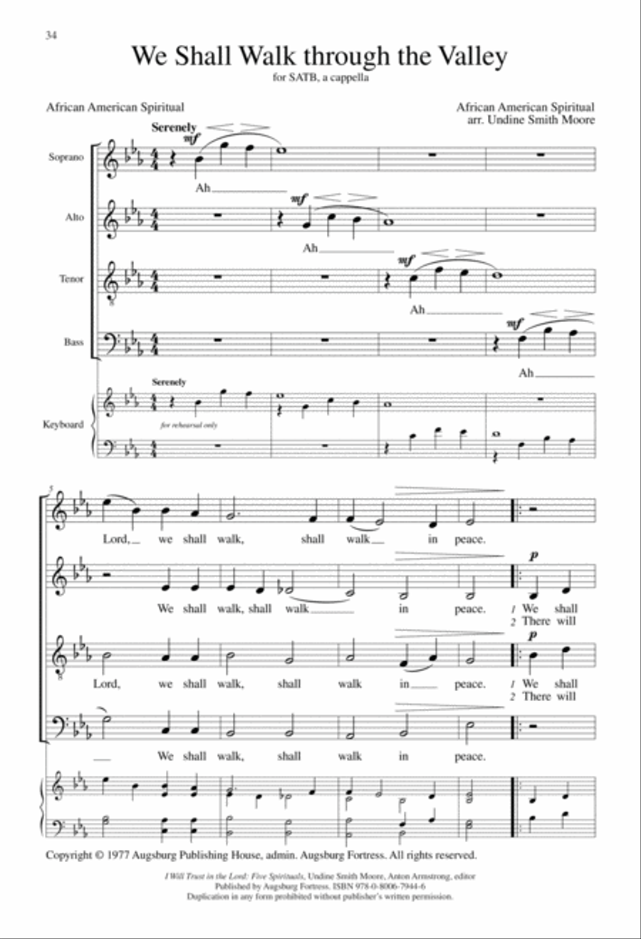 I Will Trust in the Lord 4-Part scores gallery preview page 10