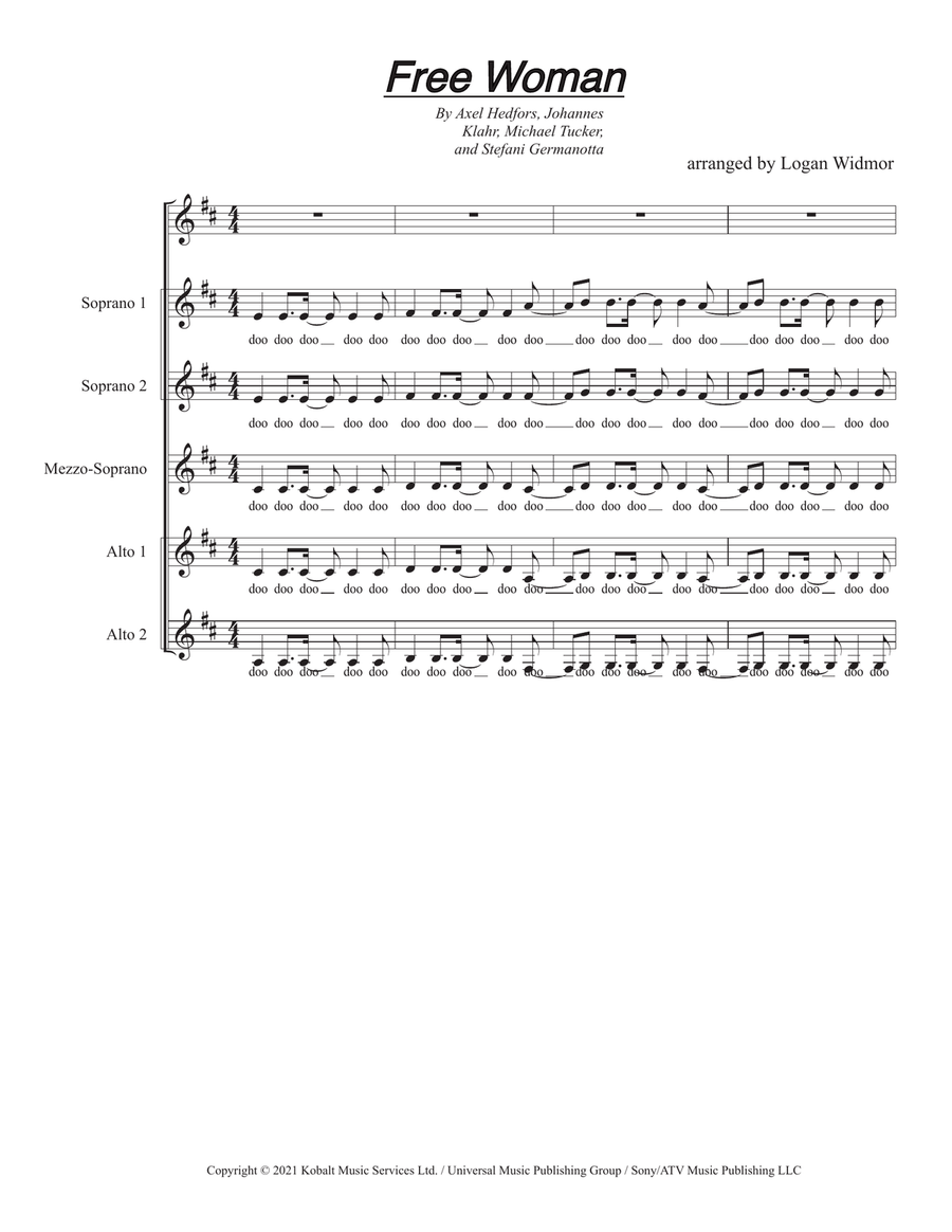Free Woman SSA scores gallery preview page 1