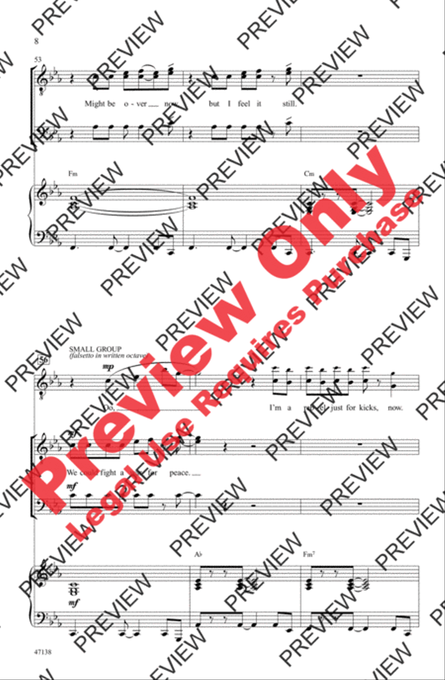 Feel It Still Men's Choir scores gallery preview page 8