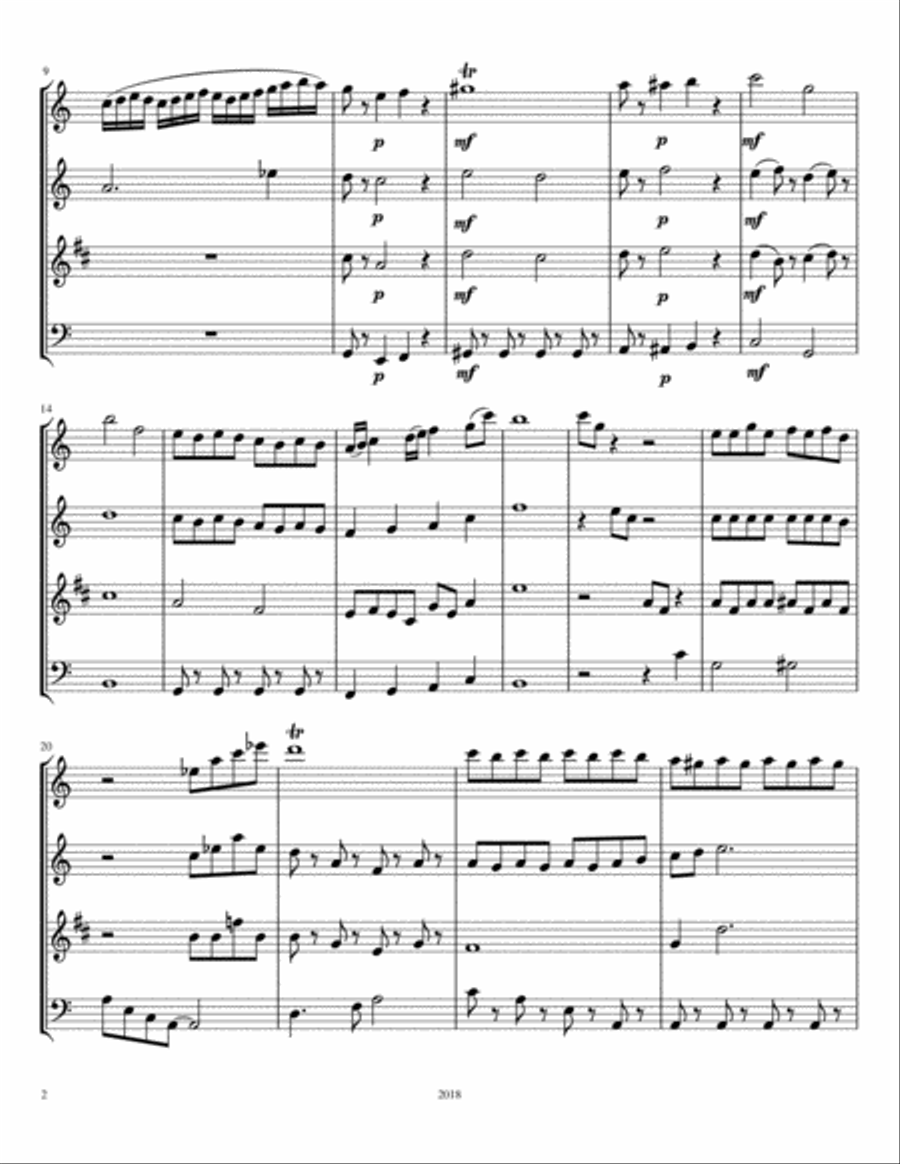 Marjorie's Cats Marjorie's Cats Woodwind Quartet scores gallery preview page 2