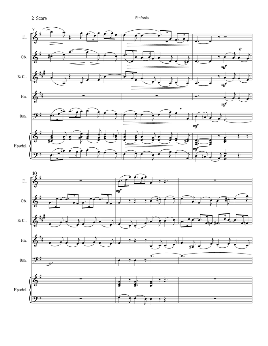Sinfonia from Bach's Christmas Oratorio for woodwind quintet Woodwind Quintet scores gallery preview page 2