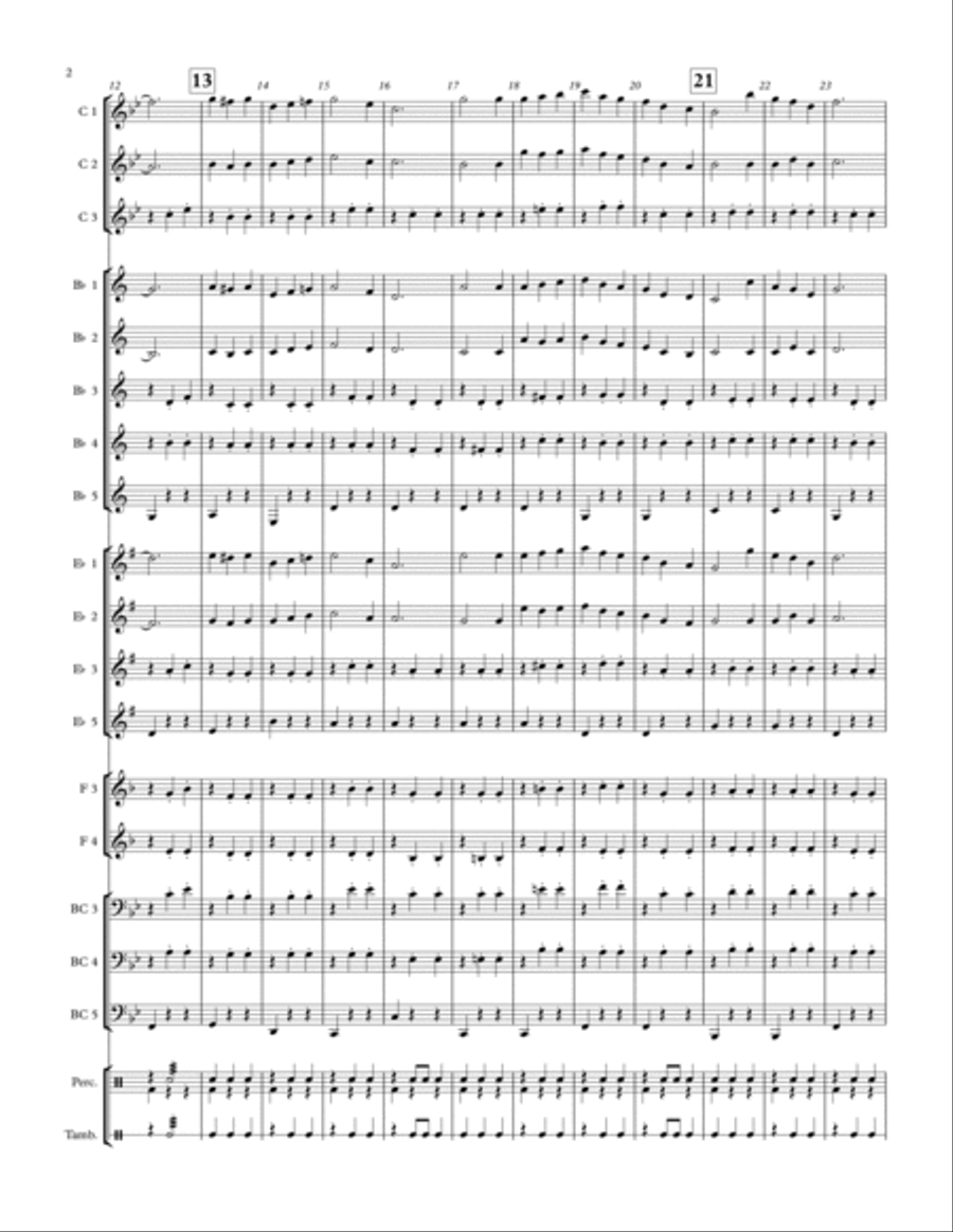 Take Me Out to the Ball Game - Adaptable Quintet Concert Band scores gallery preview page 2