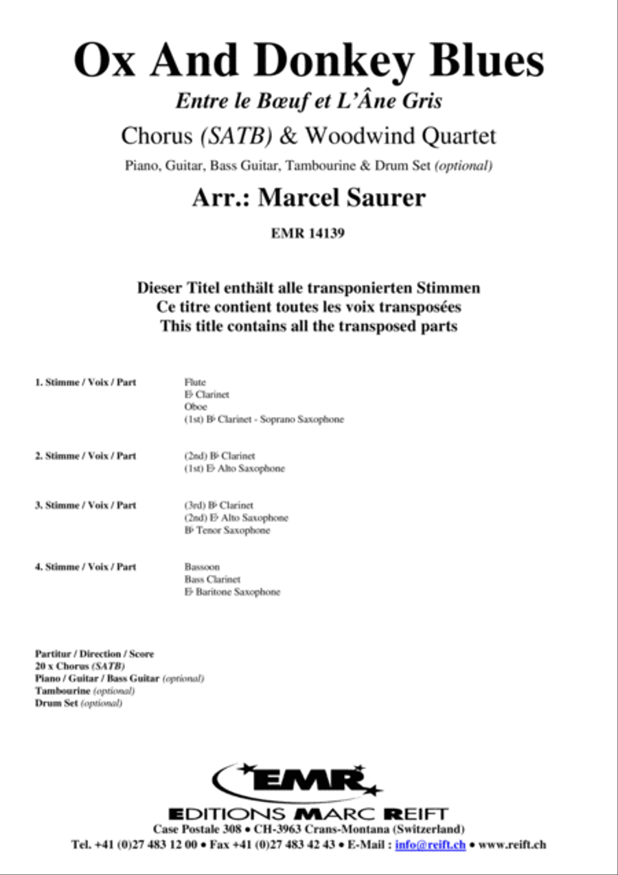 Ox And Donkey Blues Ox And Donkey Blues Woodwind Quartet scores gallery preview page 2