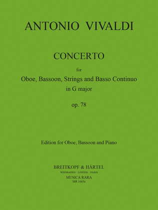 Book cover for Concerto in G major RV 545