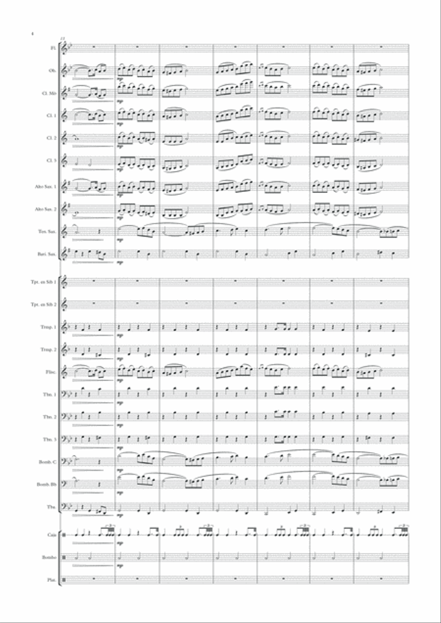 No llores, Amargura Concert Band scores gallery preview page 4