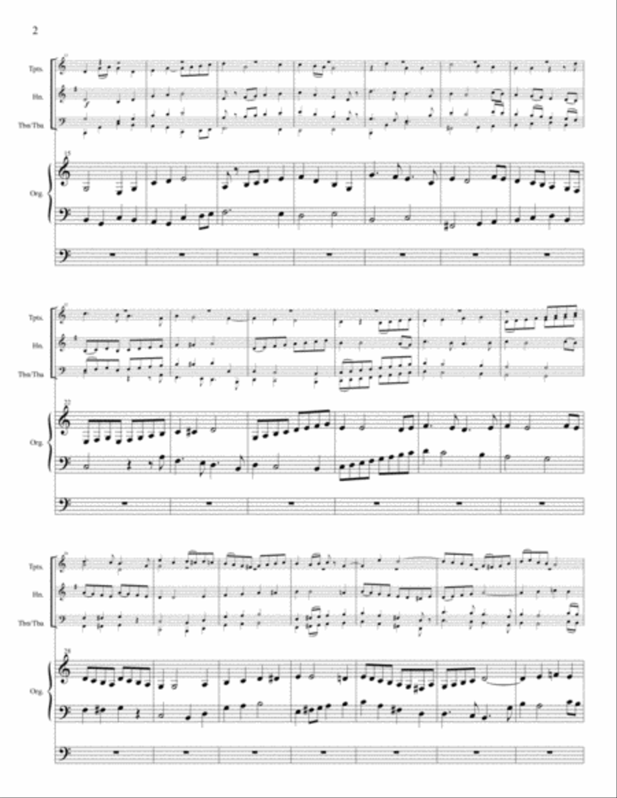 Hosanna! (for Brass Quintet and Organ) Brass Ensemble scores gallery preview page 3
