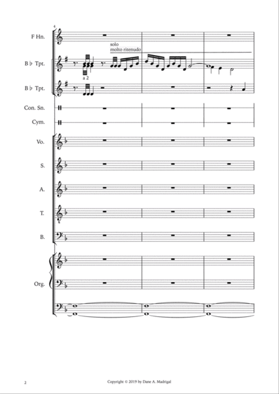 All My Hope on God Is Founded (Full Score & Parts) 4-Part scores gallery preview page 4