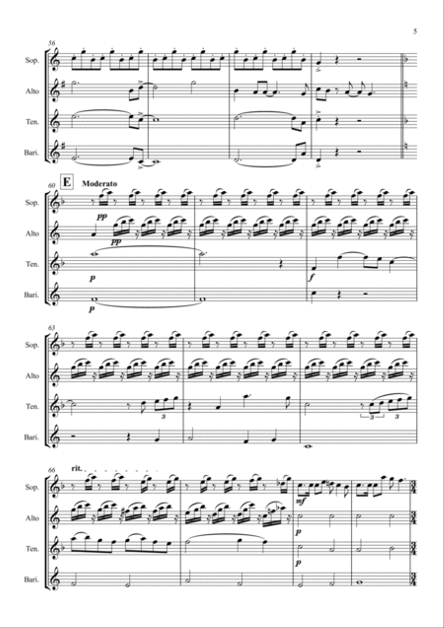 Defying Gravity Woodwind Ensemble scores gallery preview page 5