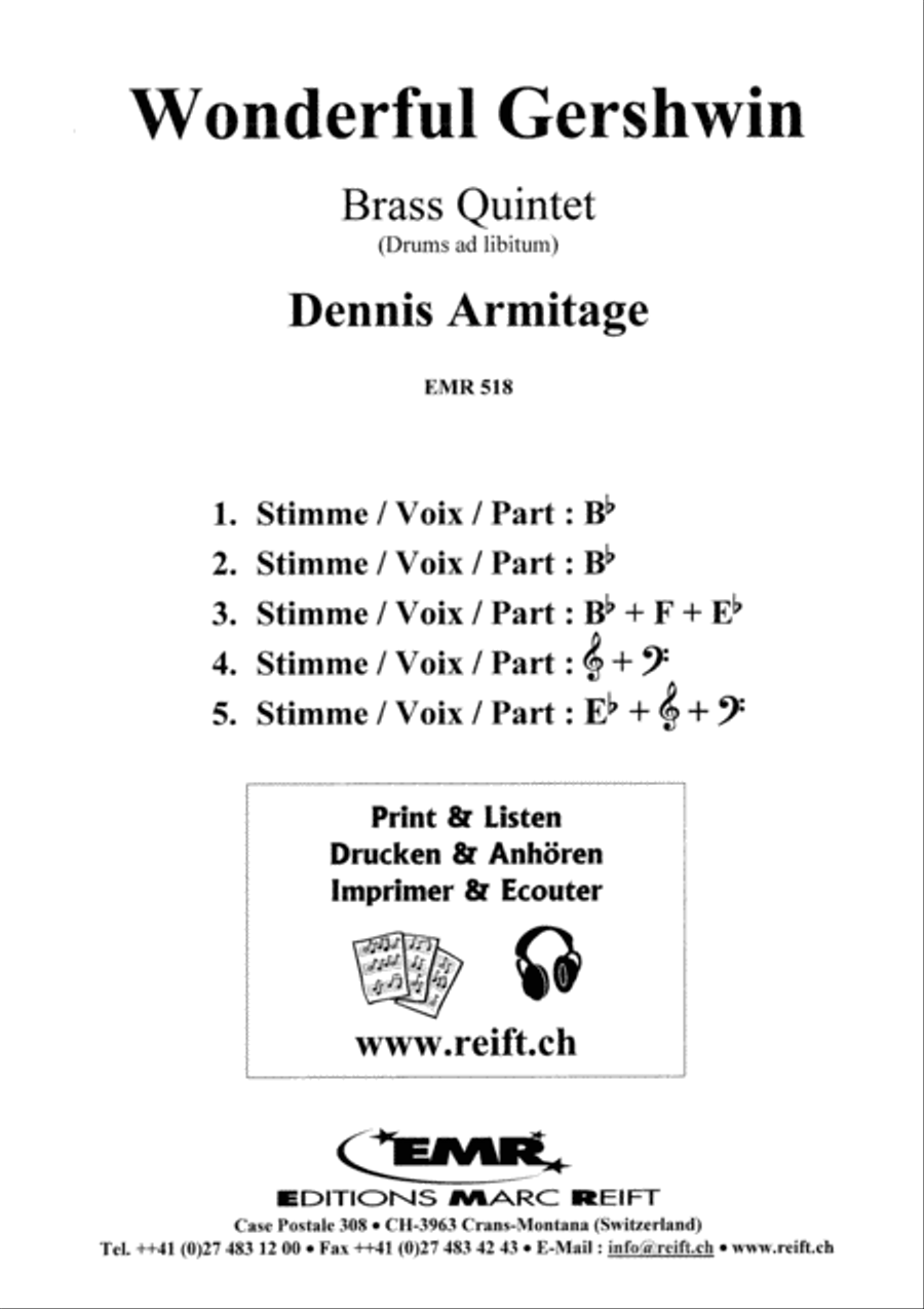 Wonderful Gershwin Brass Ensemble scores gallery preview page 10