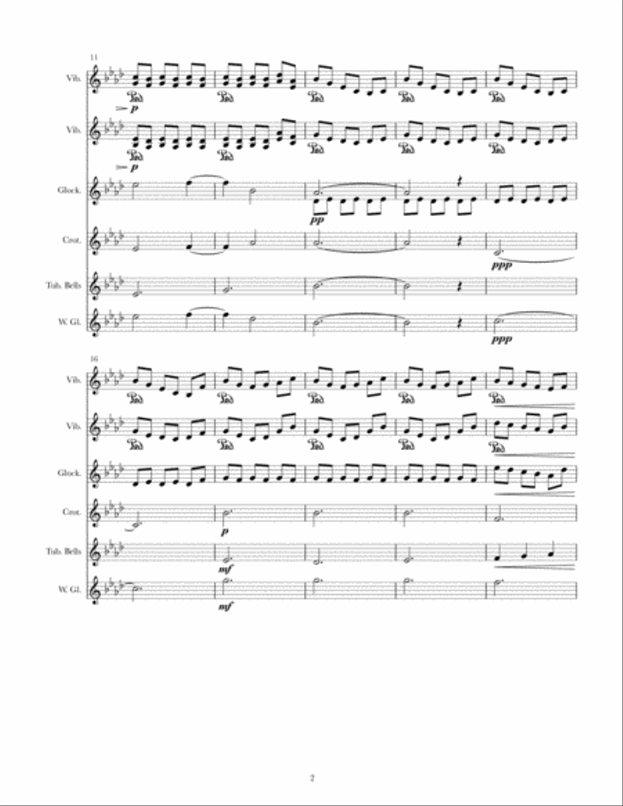 A Cosmic Deep Percussion Ensemble scores gallery preview page 2