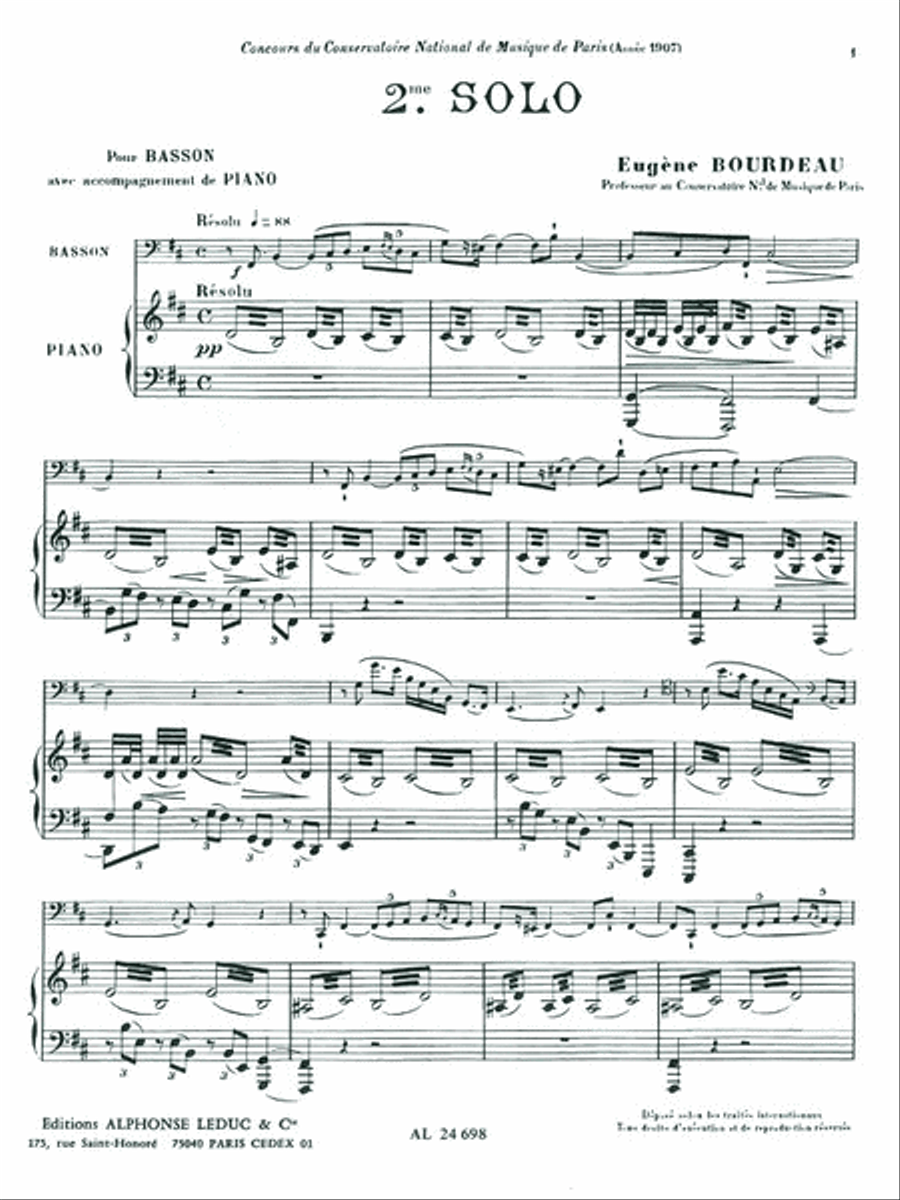 Solo No.2 (bassoon & Piano) Bassoon Solo scores gallery preview page 2