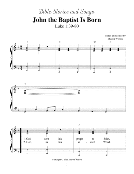 John the Baptist Is Born (Bible Stories and Songs) image number null