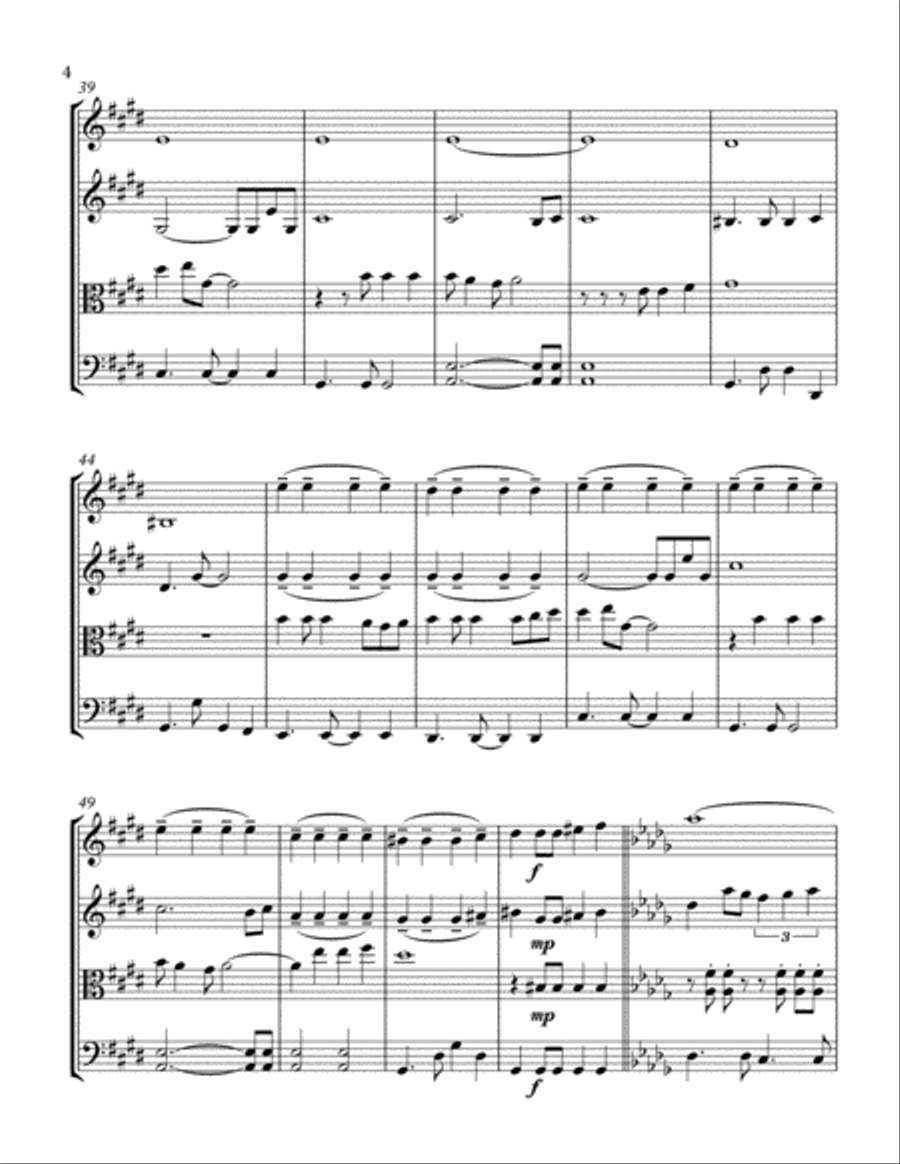 All Time High String Quartet scores gallery preview page 4