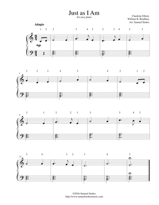 Book cover for Just as I Am - for easy piano