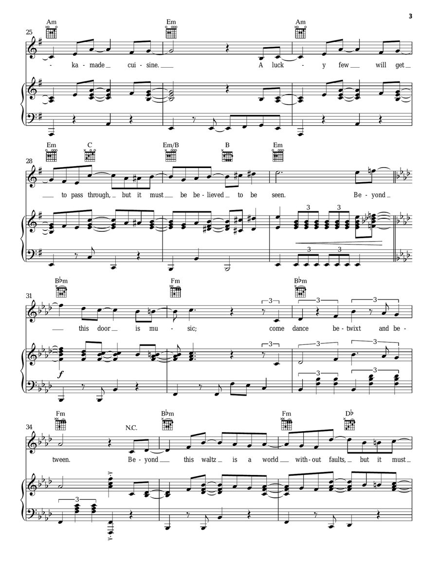 It Must Be Believed To Be Seen Piano, Vocal, Guitar scores gallery preview page 3