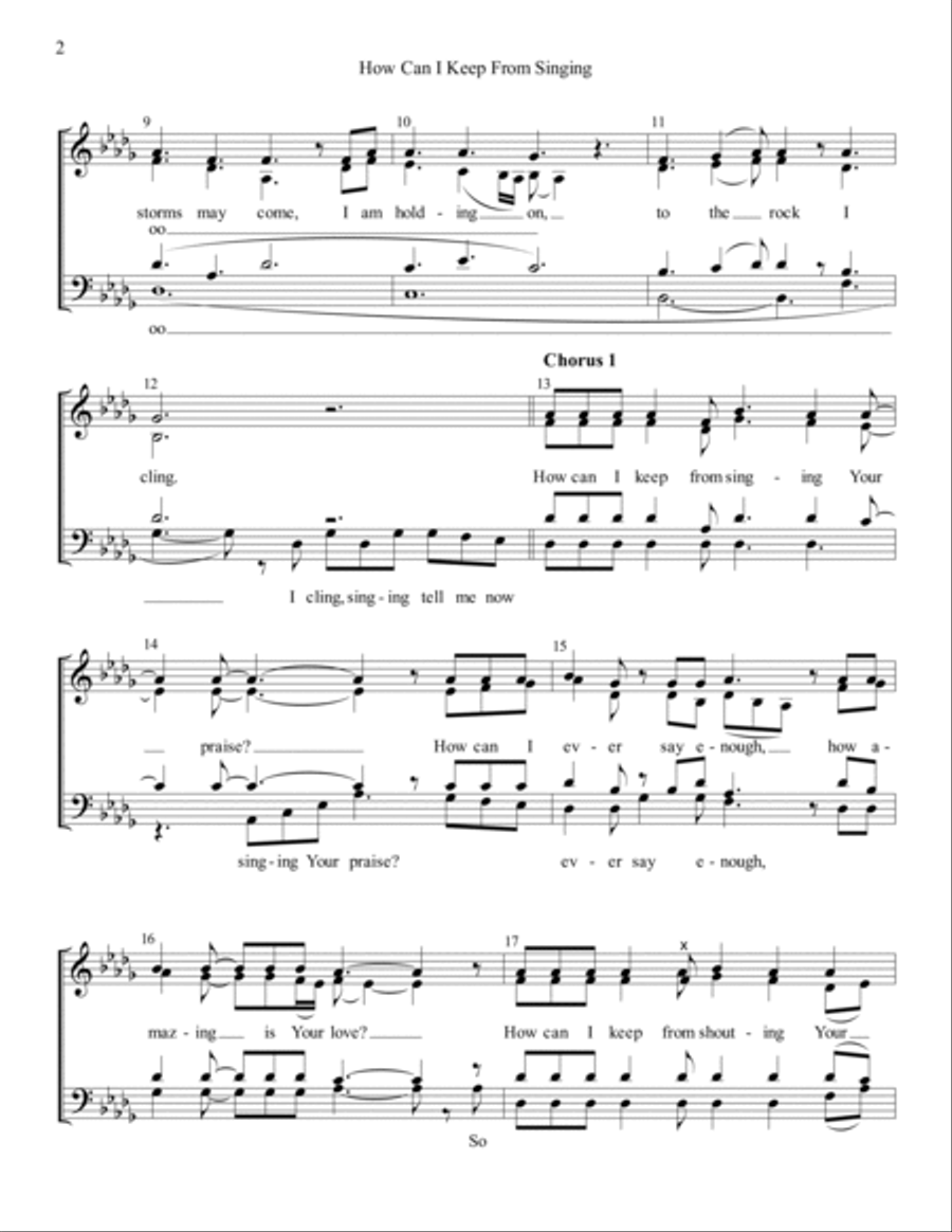 How Can I Keep From Singing 4-Part scores gallery preview page 2