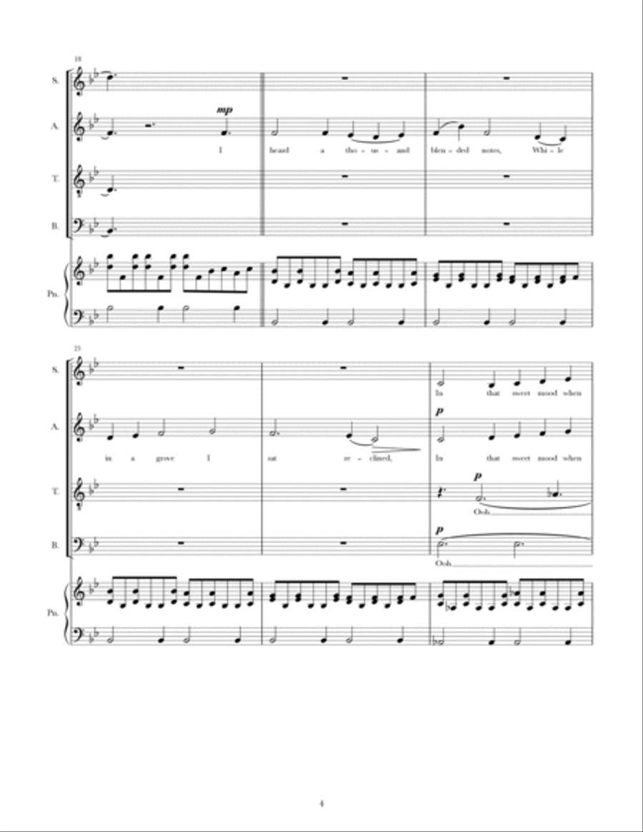 First Bloom - SATB and Piano Divisi scores gallery preview page 4
