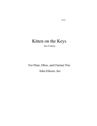 Book cover for Kitten on the Keys for flute, oboe, and clarinet trio