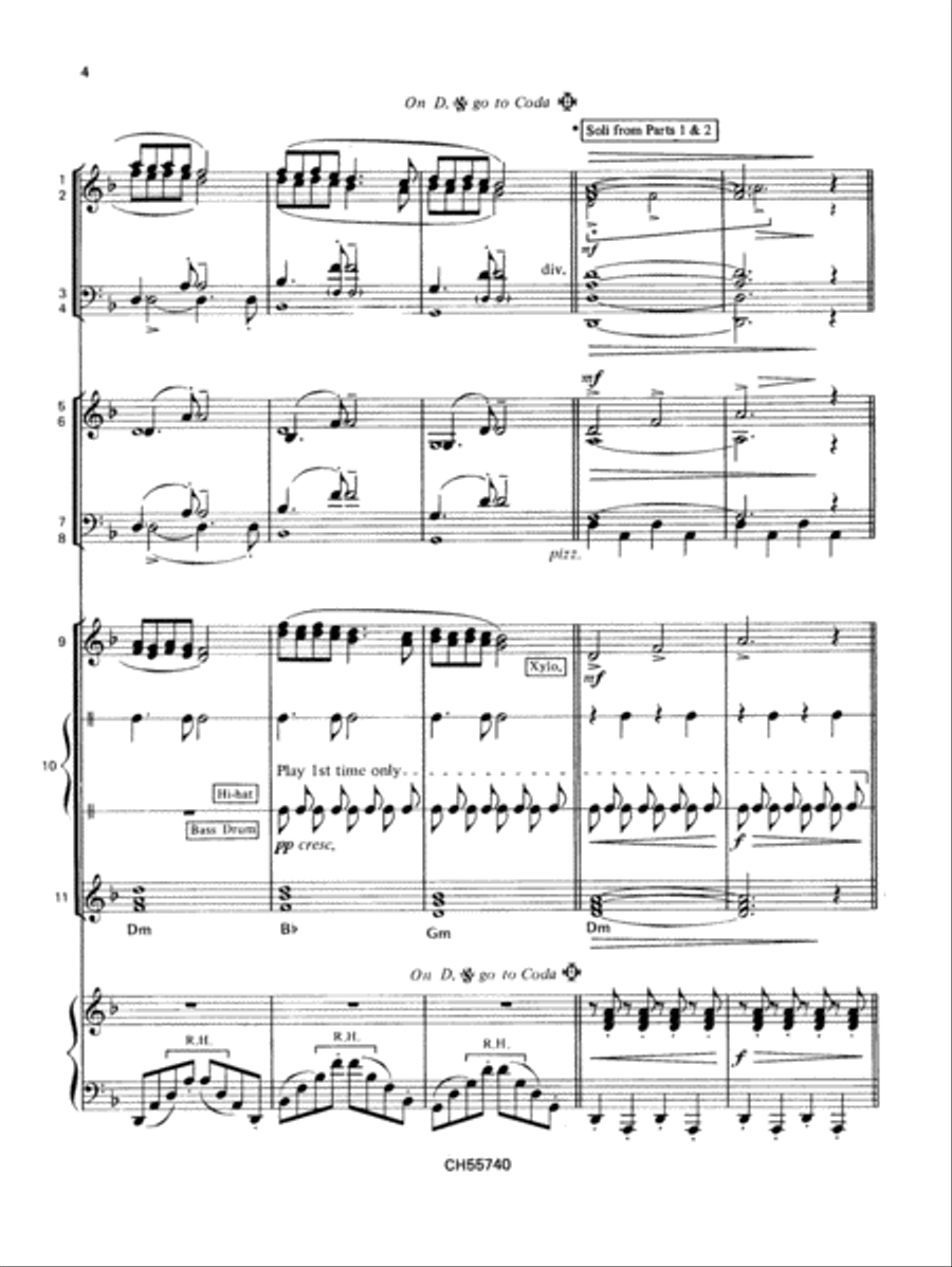 Walking In The Air (theme from The Snowman) School and Community scores gallery preview page 4