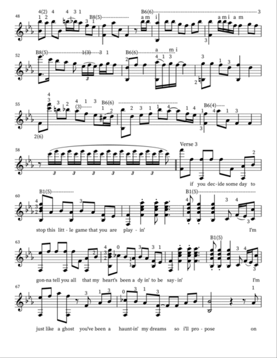 Spooky Acoustic Guitar scores gallery preview page 3