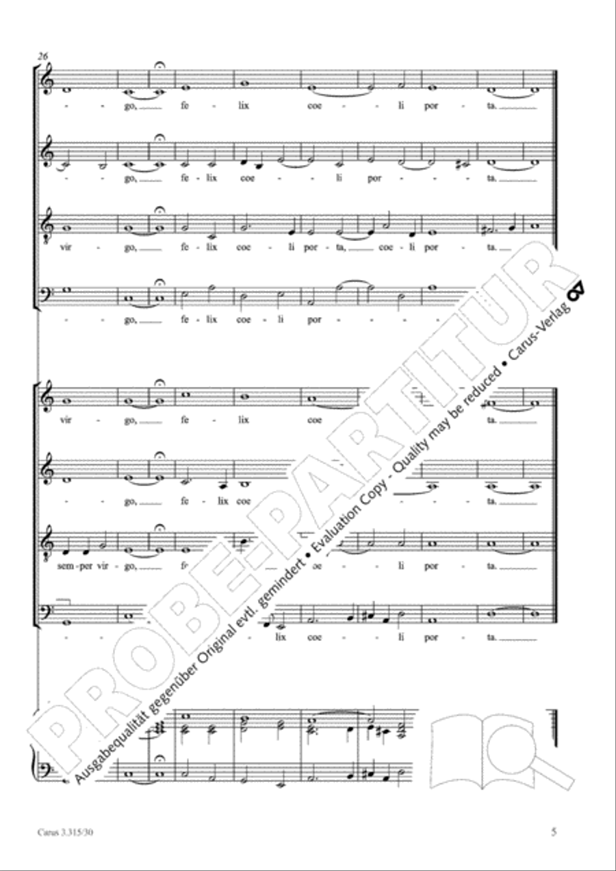Ave maris stella (Ave maris stella (Ave, Stern der Meere)) 4-Part scores gallery preview page 6