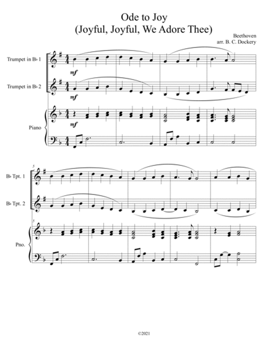 20 Easter Hymn Duets for 2 Trumpets and Piano: Vols. 1 & 2 image number null
