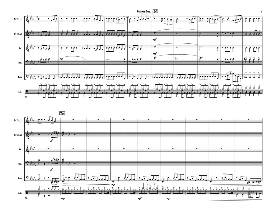 Runaway Baby Brass Quintet scores gallery preview page 5