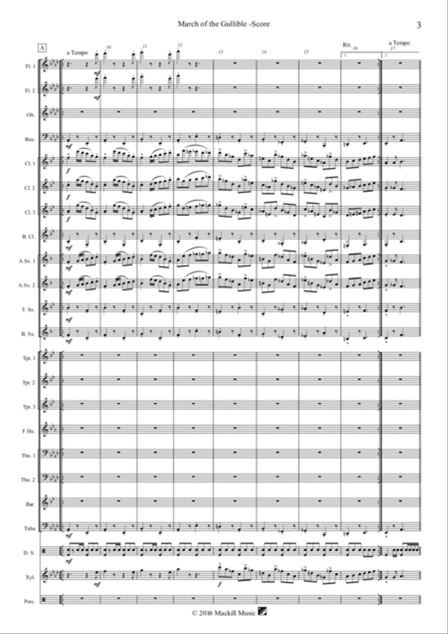 March of the Gullible Concert Band scores gallery preview page 3