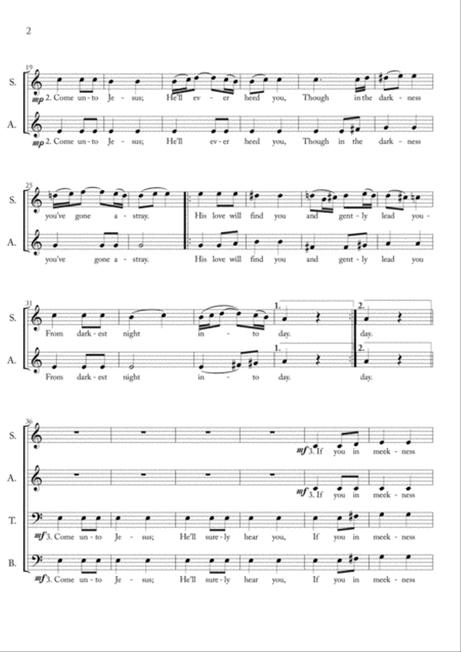 The King's Speech - Come to Me 4-Part scores gallery preview page 2