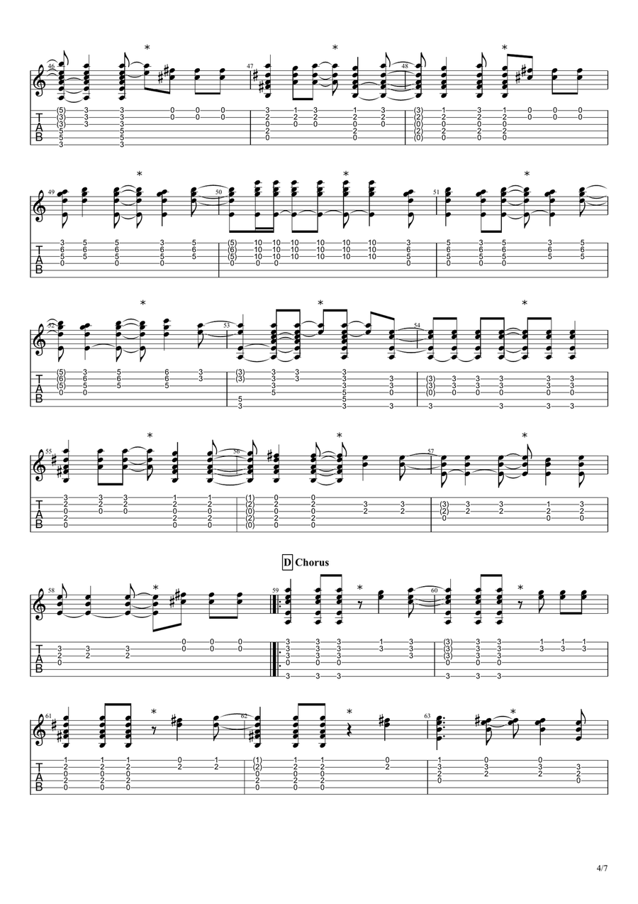 Fragile Acoustic Guitar scores gallery preview page 4