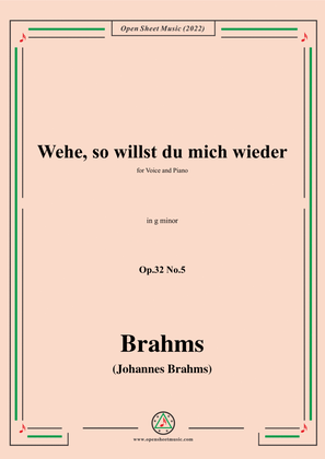 Book cover for Brahms-Wehe,so willst du mich wieder,Op.32 No.5 in g minor