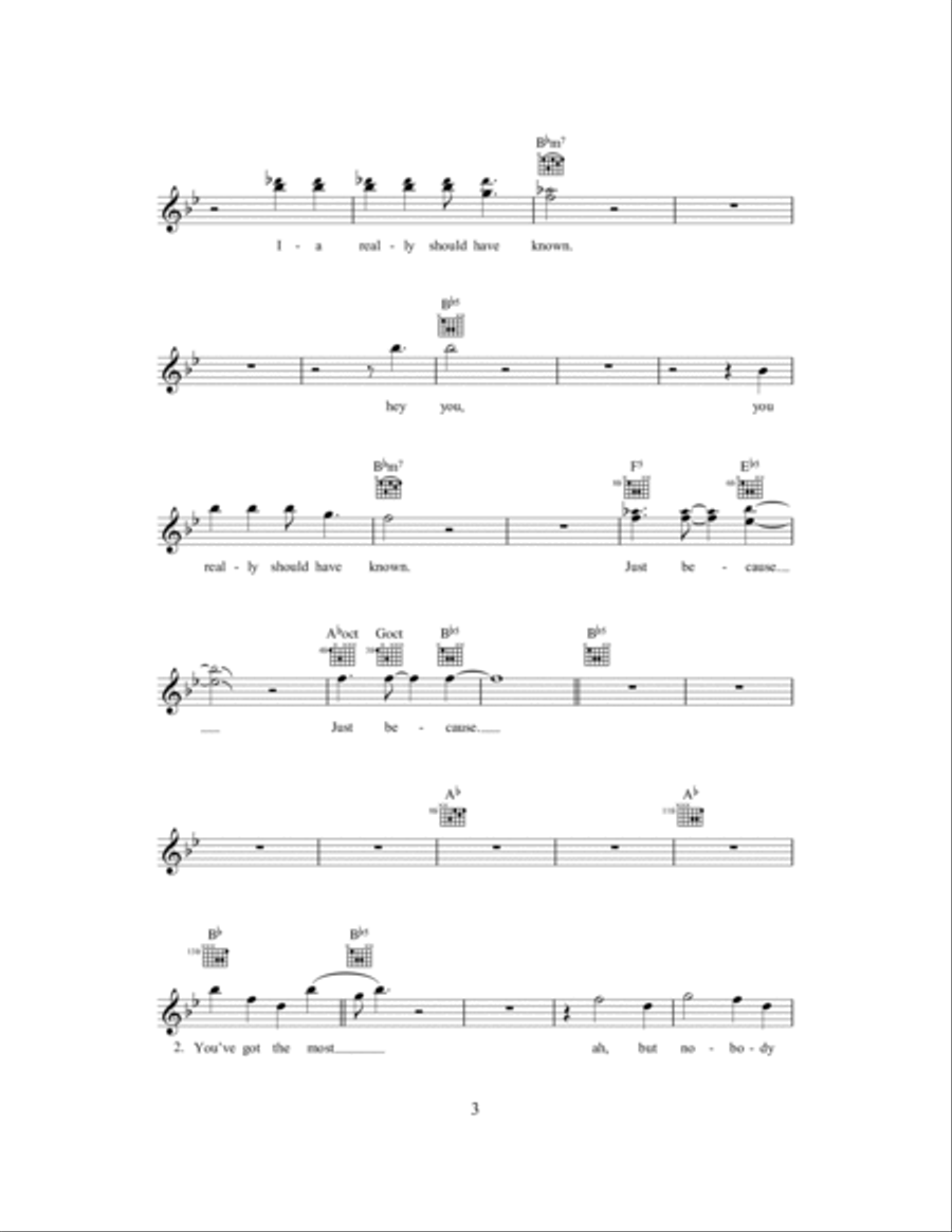 Just Because Piano scores gallery preview page 3