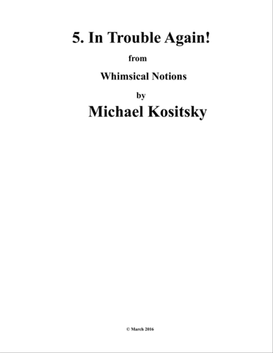 5. In Trouble Again! 5. In Trouble Again! Piano Solo scores gallery preview page 1