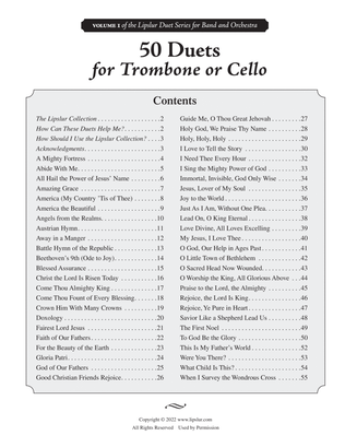 50 Duets for Trombone or Cello