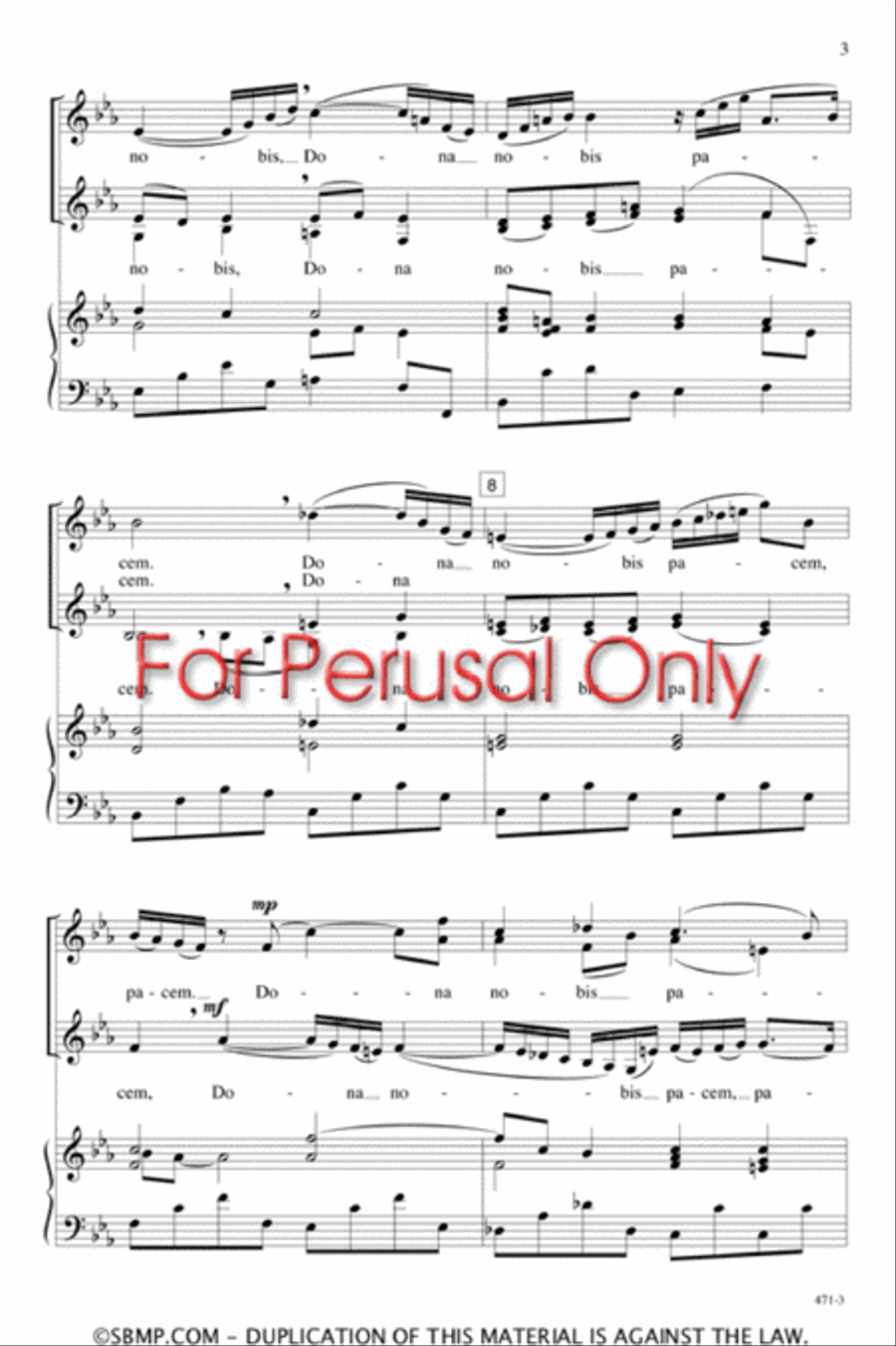 Dona Nobis Pacem - SSA Octavo SSA scores gallery preview page 3