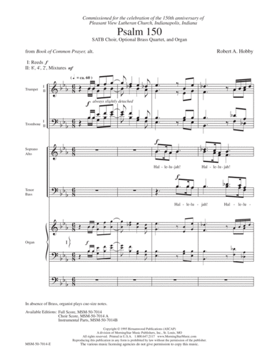 Psalm 150 (Downloadable Full Score)