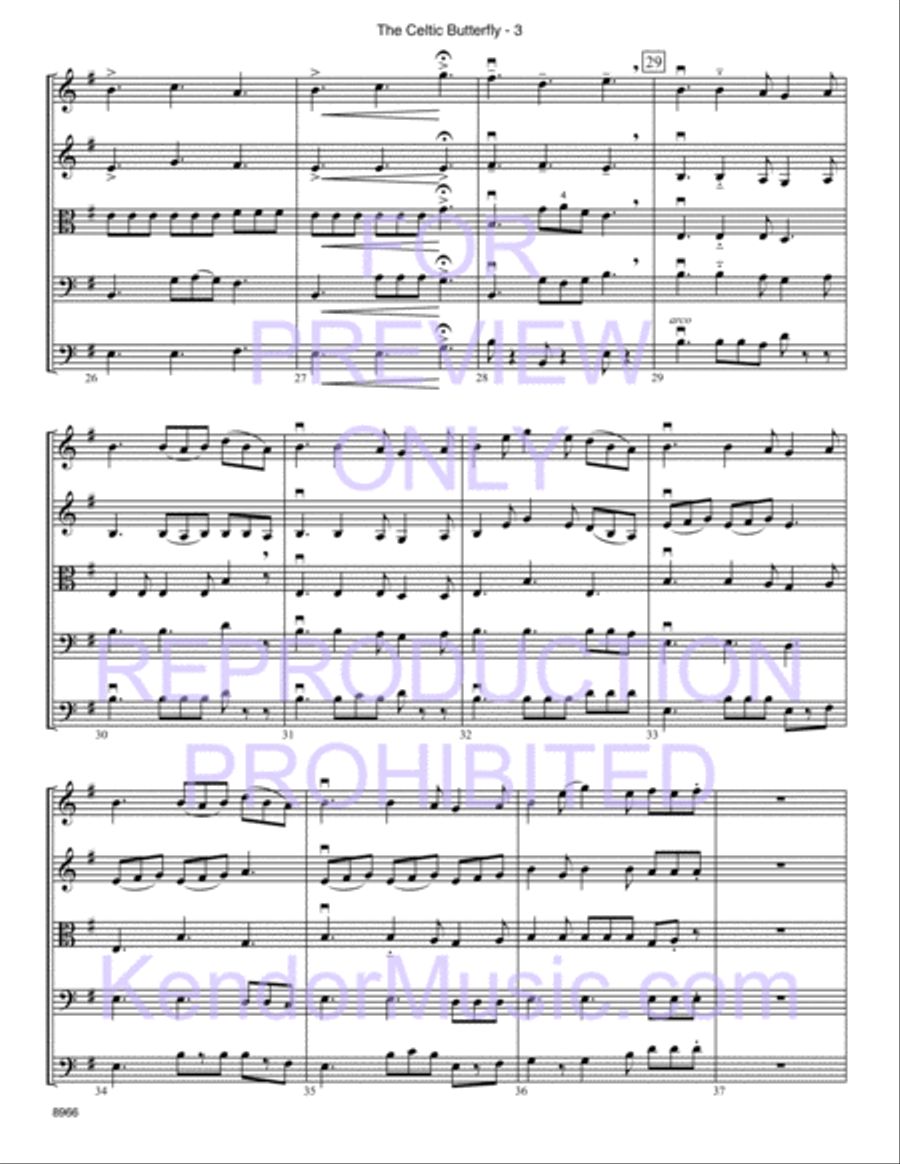 Celtic Butterfly, The (Junior Edition) (Full Score) String Orchestra scores gallery preview page 4
